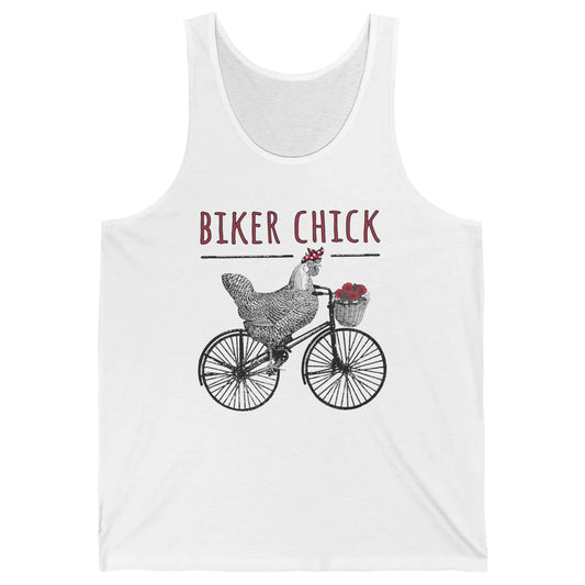 Biker Chick Funny Chicken Cycling Bicycle Women Biking Unisex Jersey Tank