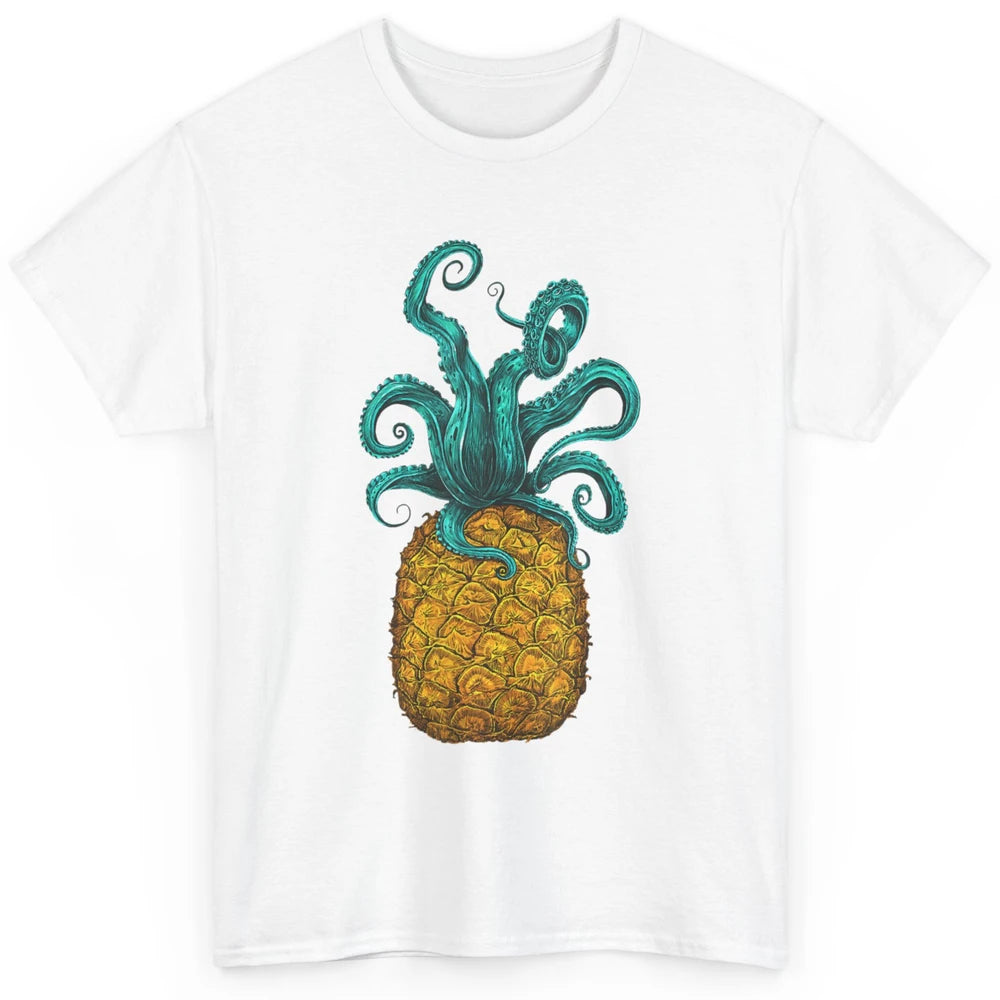 Cute Hawaiian Octopus Pineapple Aloha Beach Hawaii Island Classic Unisex T-Shirt