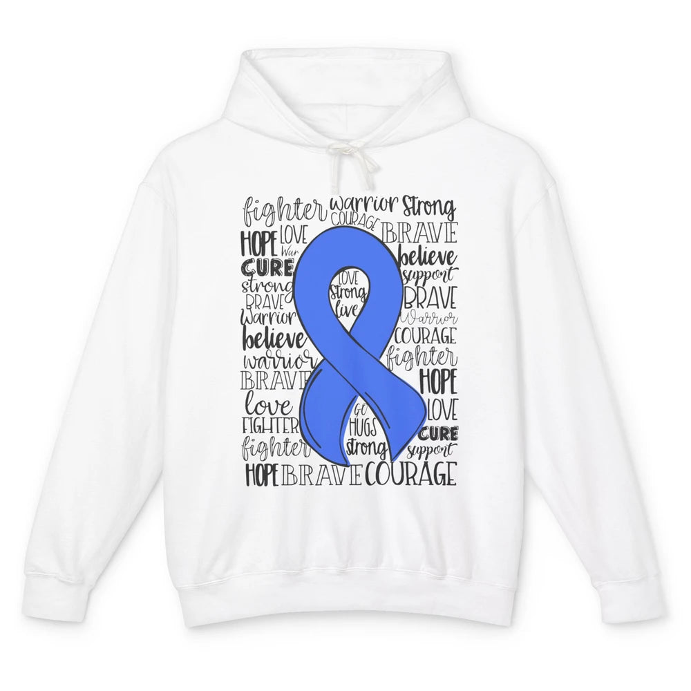 Syringomyelia Awareness Blue Ribbon Hope Love Cure Unisex Lightweight Hoodie