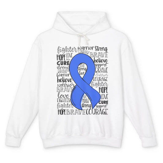 Syringomyelia Awareness Blue Ribbon Hope Love Cure Unisex Lightweight Hoodie