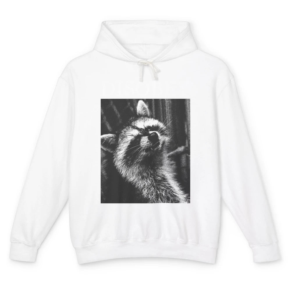 Funny Racoon Disobey Let's Do Crime Raccoon Panda Lovers Unisex Lightweight Hoodie