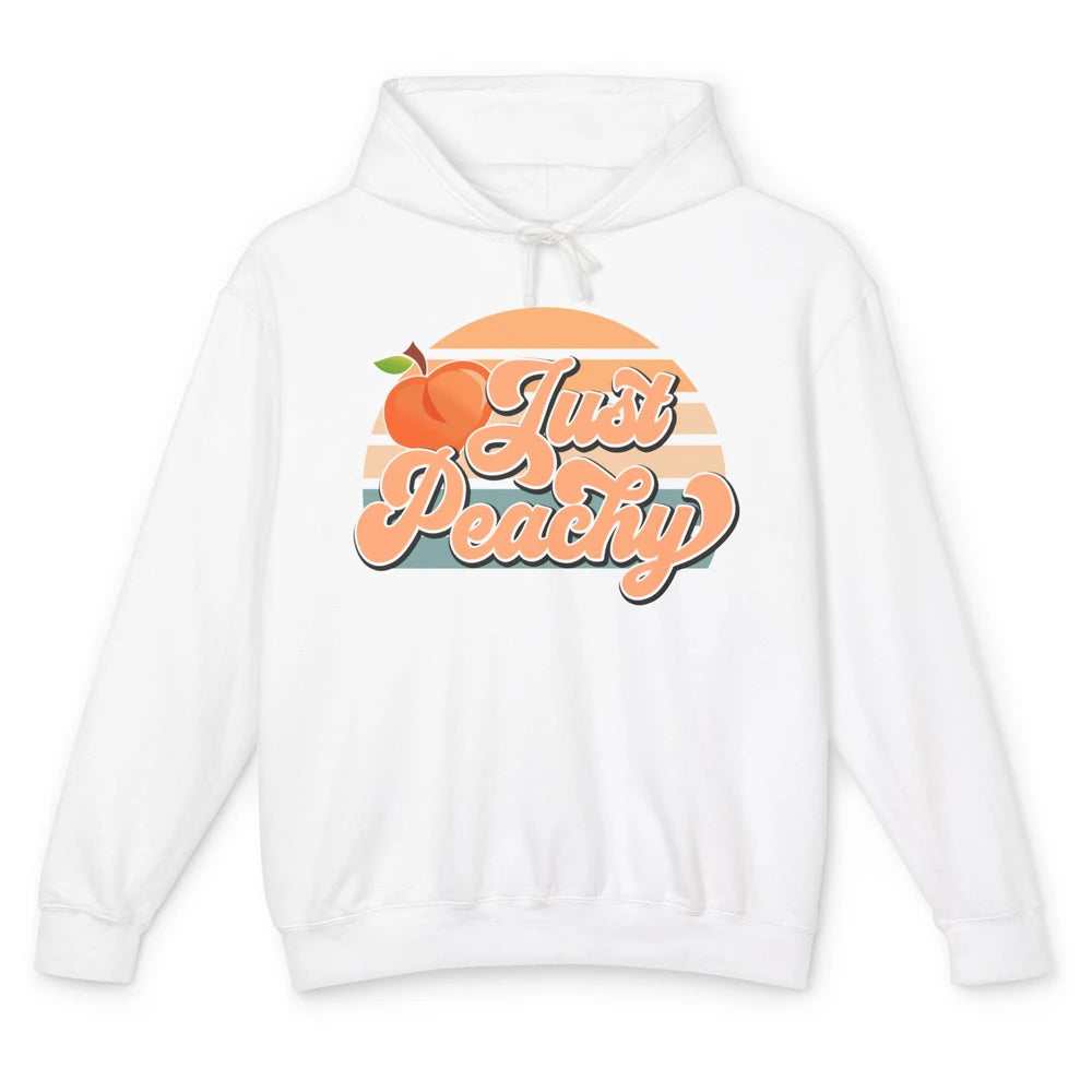 Just Peachy Vintage Peach Summer Fruits Peach Farmers Unisex Lightweight Hoodie