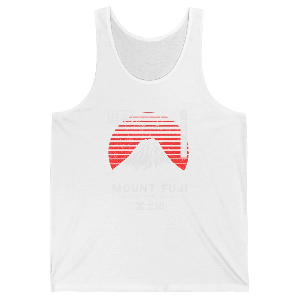 Vintage Sunset Mount Fuji The Highest Mountain In Japan Unisex Jersey Tank