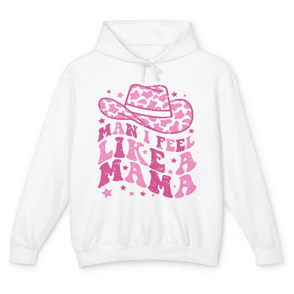 Man I Feel Like A Mama Pregnant Reveal Western Mothers Day Unisex Lightweight Hoodie