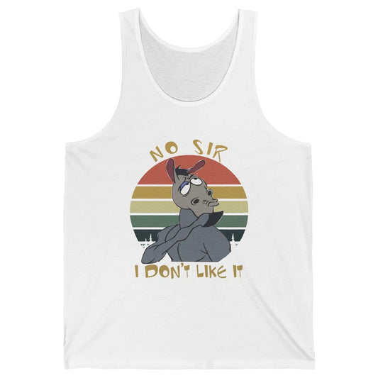 Vintage Llama No Sir I Don't Like It Funny Sarcastic Gift Unisex Jersey Tank