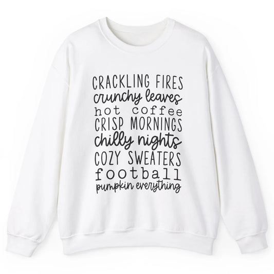 Fall Favorite Crackling Fire Pumpkin Everything Thanksgiving Unisex Crewneck Sweatshirt