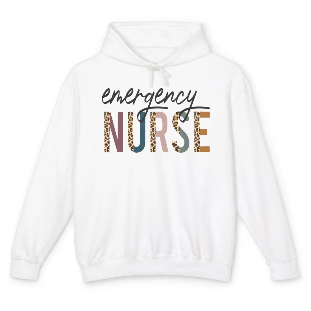 Emergency Nurse Leopard Nurse Gift Unisex Lightweight Hoodie