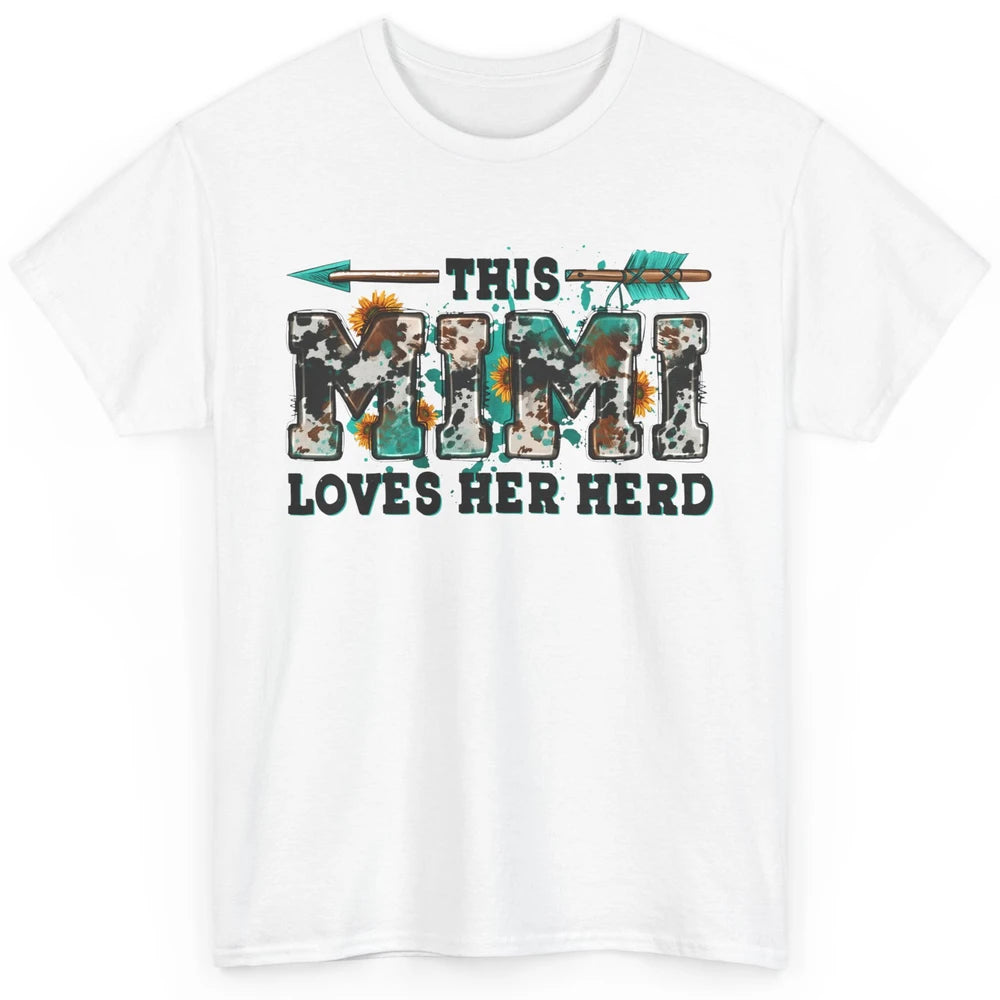 Cowhide This Mimi Love Her Herd Highland Cow Western Grandma Classic Unisex T-Shirt