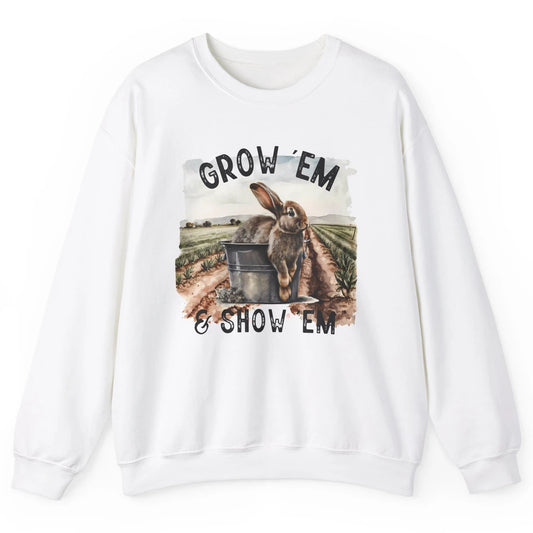 Baby Rabbit On The Farm Grow Em Show Em Western Farm Life Unisex Crewneck Sweatshirt