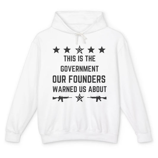 Retro The Government The Founders Warned Us About Anti Biden Unisex Lightweight Hoodie