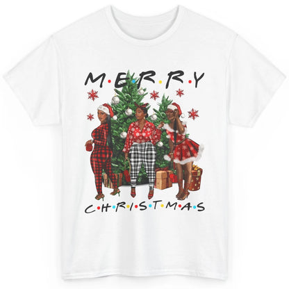 Merry Christmas African American Black Woman Xmas Afro Santa Classic Unisex T-Shirt