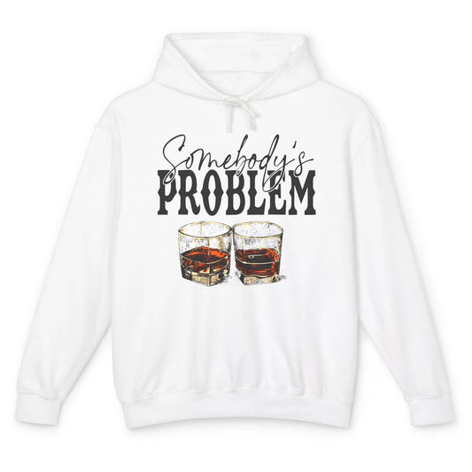 Leopard Whiskey Somebody's Problem Western Country Cowboy Unisex Lightweight Hoodie