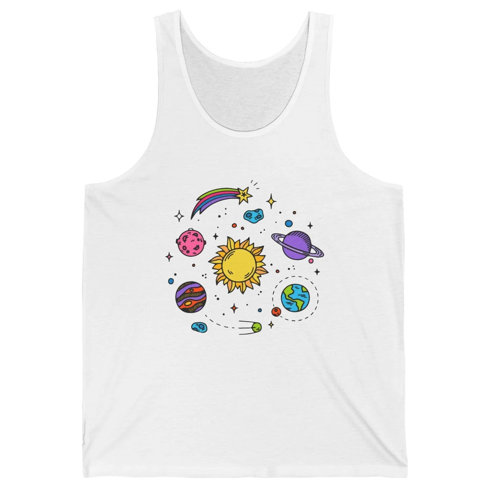 Solar System Space Galaxy Outer Space Astrology Astronauts Unisex Jersey Tank