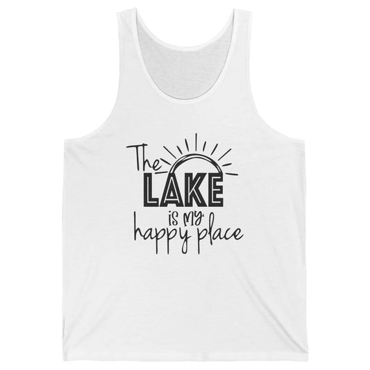 The Lake Is My Happy Place Summer Sunrays Lake Days Kayaking Unisex Jersey Tank