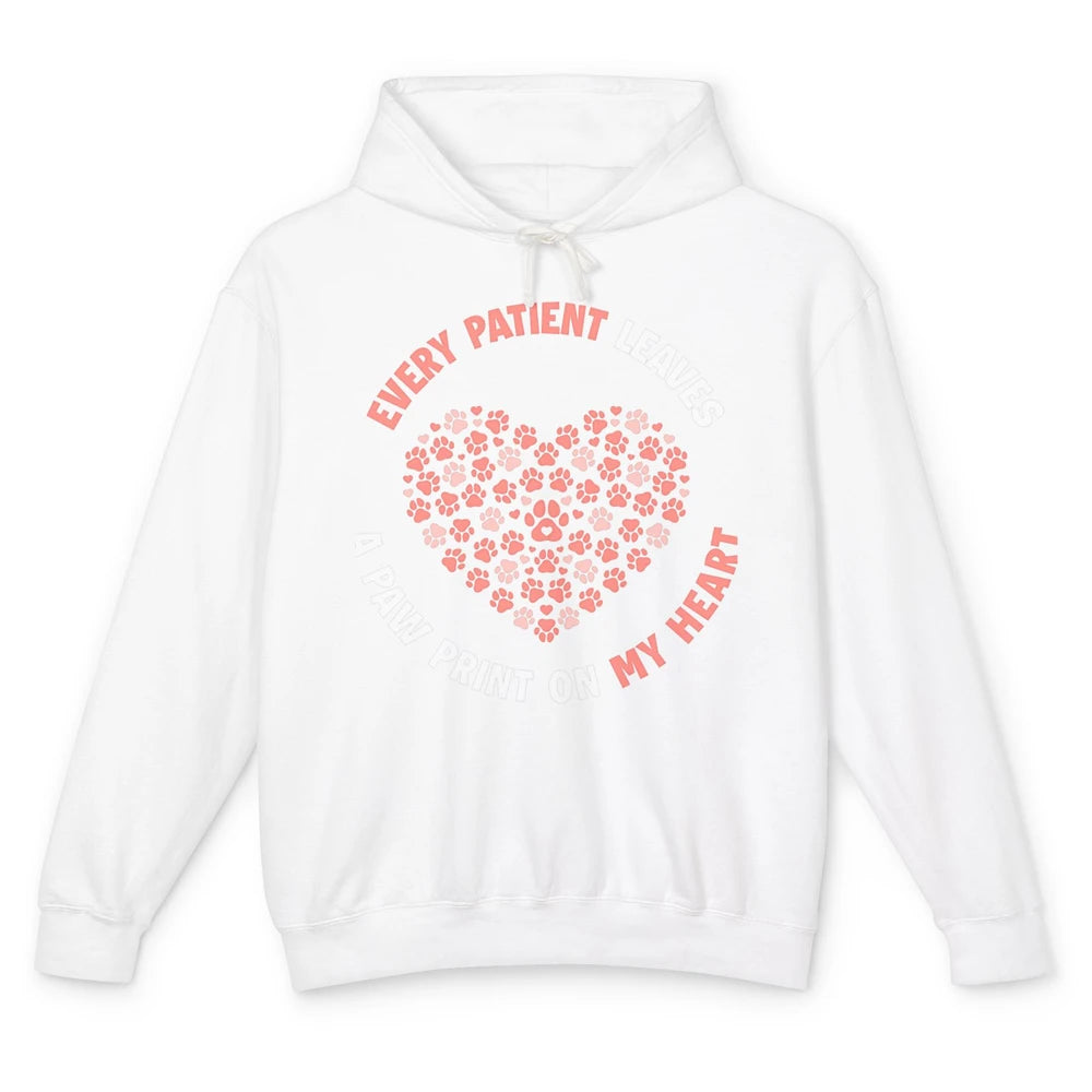 Patient Leaves Paw Heart Veterinarian Love Vet Tech Animal Unisex Lightweight Hoodie