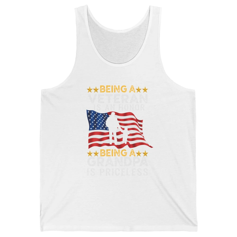 Being A Veteran Is An Honor Army Dad US Military Day Unisex Jersey Tank