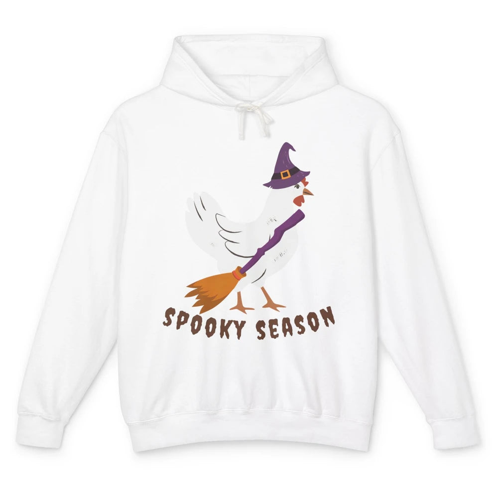 Halloween Chicken Spooky Season Trick Or Treat Farm Life Unisex Lightweight Hoodie