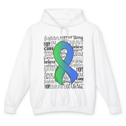 Intracranial Hypertension IIH Awareness Ribbon Hope Love Unisex Lightweight Hoodie