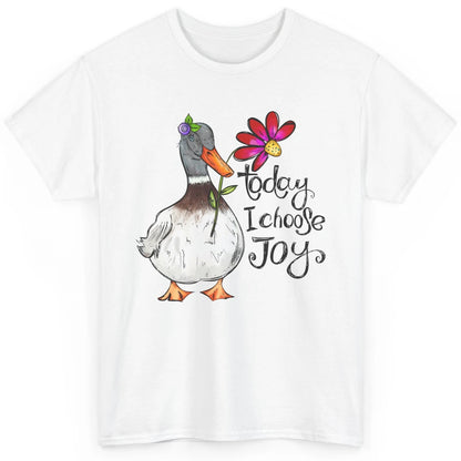 Christian Duck Today I Choose Joy Bible Verse Hand Drawn Classic Unisex T-Shirt