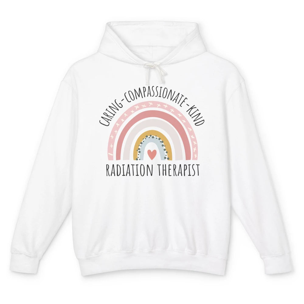 Radiation Therapist Pastel Rainbow Radiation Therapy Gift Unisex Lightweight Hoodie