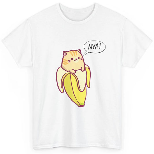 Cute Bananya Banana Orange Cat Kawaii Humor Kitten Mom Life Classic Unisex T-Shirt