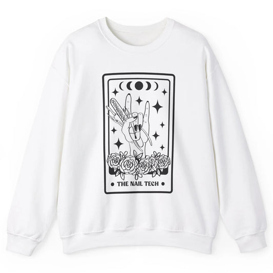 The Nail Tech Tarot Card Beautician Nail Boss Cosmetology Unisex Crewneck Sweatshirt