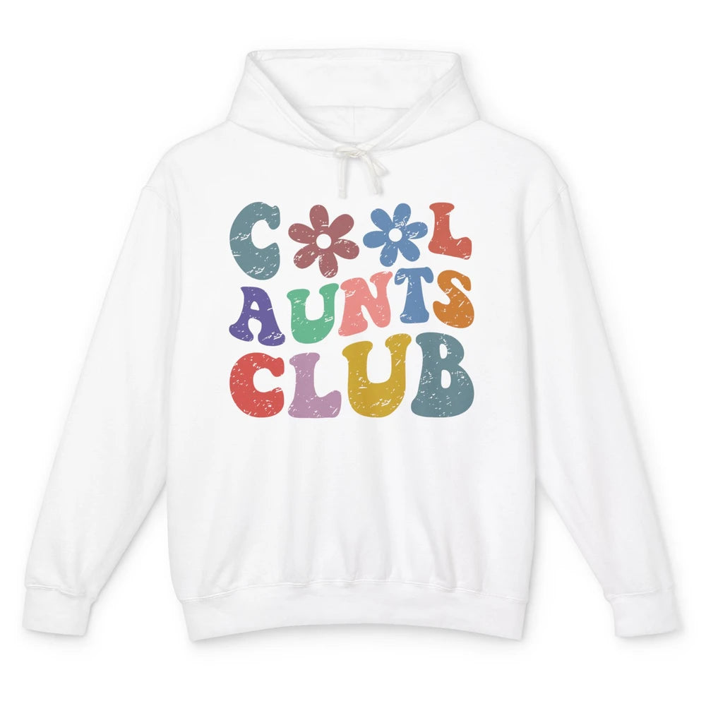 Floral Cool Aunts Club Groovy Aunt Sister Auntie Gift Unisex Lightweight Hoodie