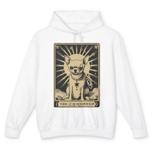 The Chihuahua Tarot Card Black Chihuahua Halloween Dog Mom Unisex Lightweight Hoodie