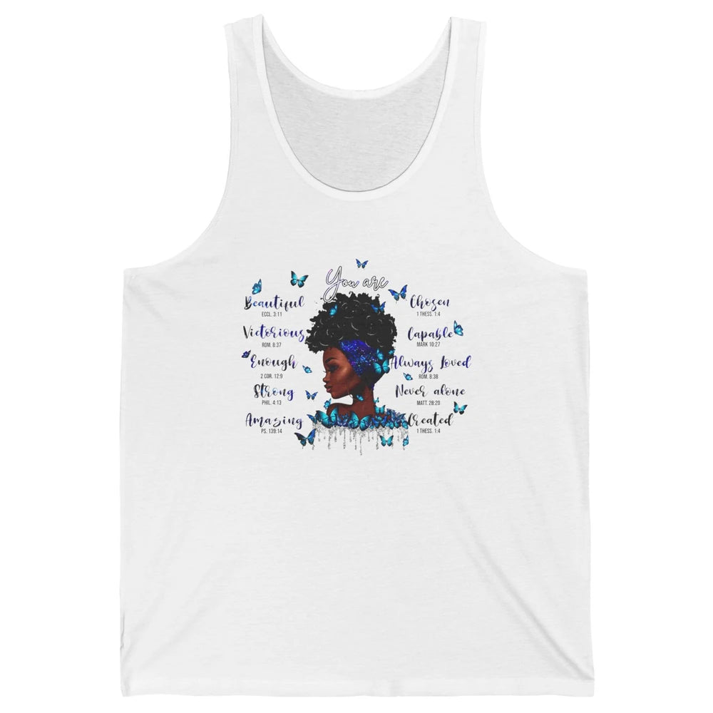 Black Girl God Says I Am Afro Woman Christian Religious Gift Unisex Jersey Tank