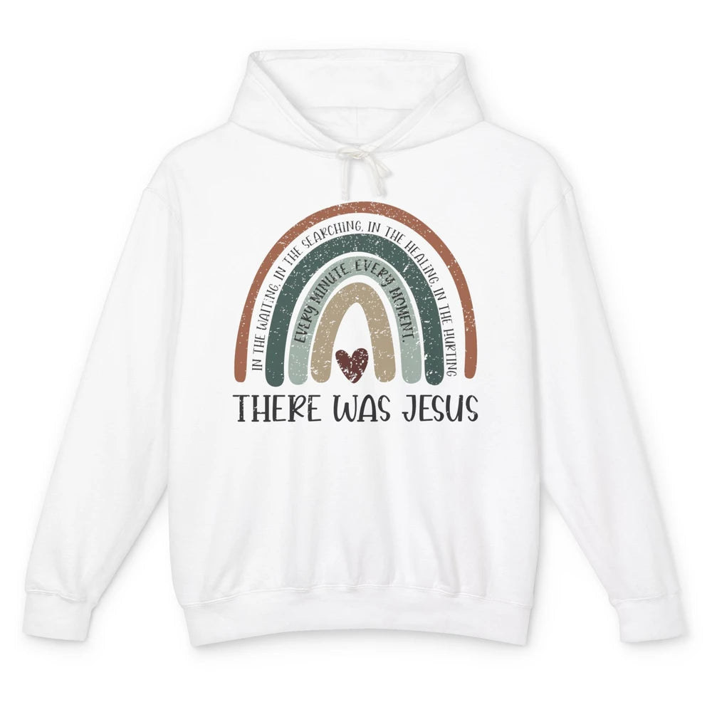 Retro Rainbow In Every Minute There Was Jesus Christian Gift Unisex Lightweight Hoodie