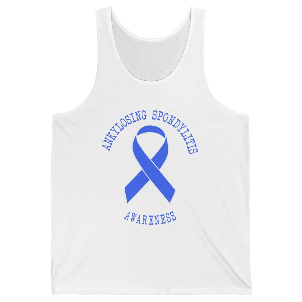 Ankylosing Spondylitis Awareness Support Blue Ribbon Gift Unisex Jersey Tank