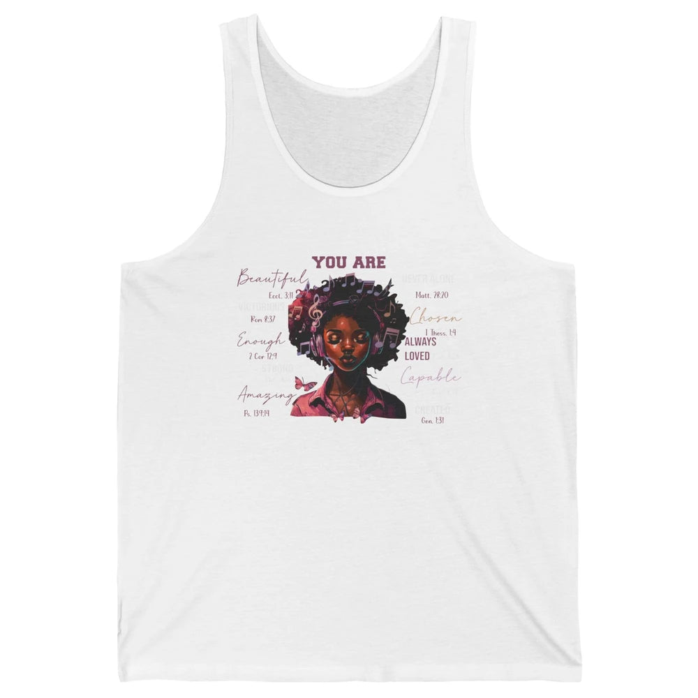 Black Girl Christian God Says I Am Bible Verse Religious Unisex Jersey Tank