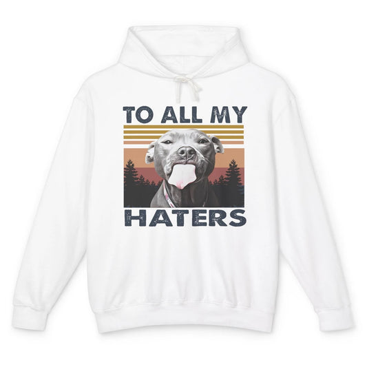 Funny Pitbull To All My Haters Dog Mom Dad Mothers Day Gift Unisex Lightweight Hoodie