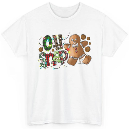 Funny Gingerbread Broken Oh Snap Western Christmas Leopard Classic Unisex T-Shirt