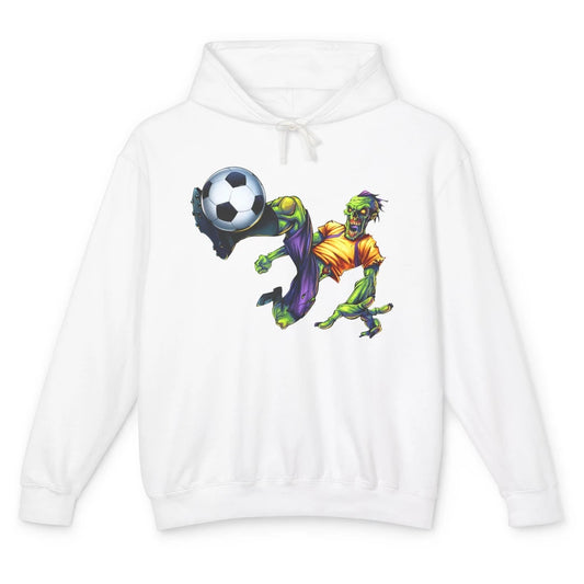 Zombie Soccer Striker Halloween Soccer Player Costume Gift Unisex Lightweight Hoodie