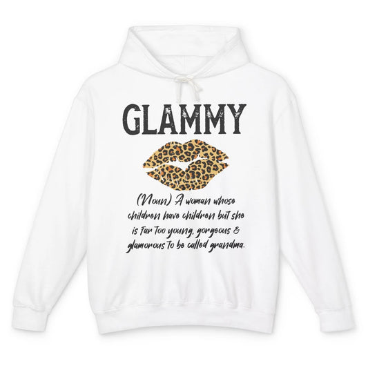 Glammy Lips Leopard Glamma Like a Normal Grandma New Grandma Unisex Lightweight Hoodie