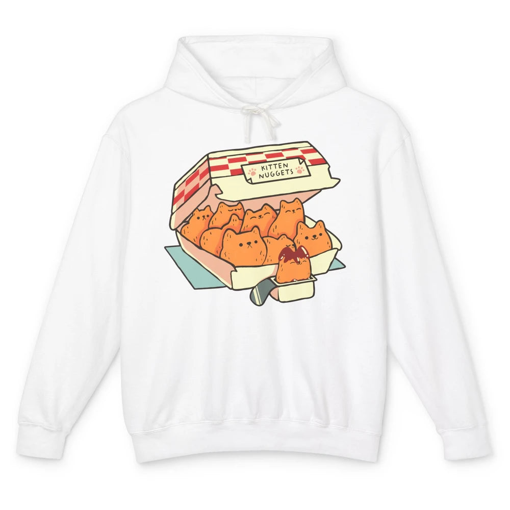 Kitten Nuggets Fast Food Cat Funny Cat Lovers Gift Nuggets Unisex Lightweight Hoodie