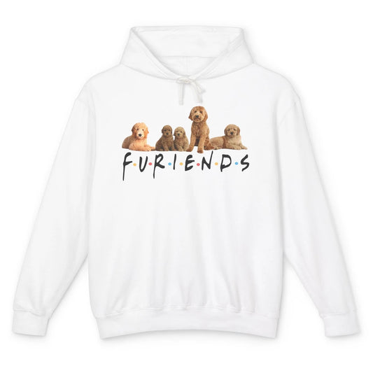 Golden Doodle Furiends Cute Doodle Dog Friends Doodle Lovers Unisex Lightweight Hoodie