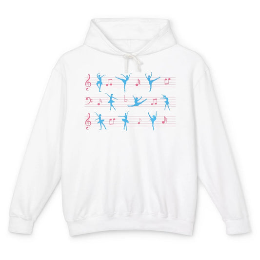 Ballet Dancer Ballerina Pointer Feet Musical Notes Dancing Unisex Lightweight Hoodie