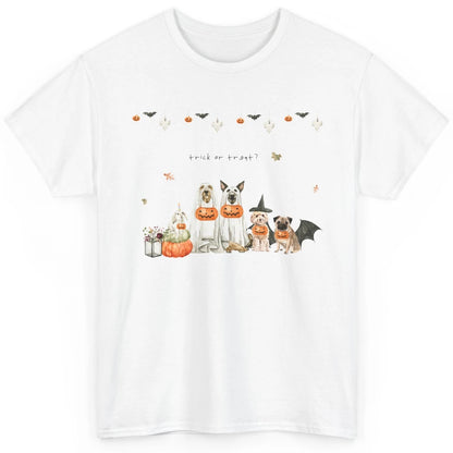 Funny Basset Hound Beagle Pug Ghost Pumpkin Halloween Fall Classic Unisex T-Shirt