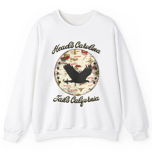 Vintage Heads Carolina Tail California Western Country Unisex Crewneck Sweatshirt