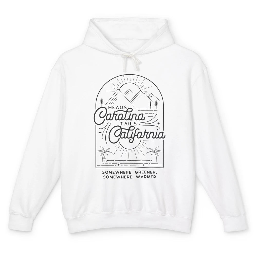 Heads Carolina Tails California Western Country Summer Gift Unisex Lightweight Hoodie