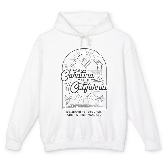 Heads Carolina Tails California Western Country Summer Gift Unisex Lightweight Hoodie