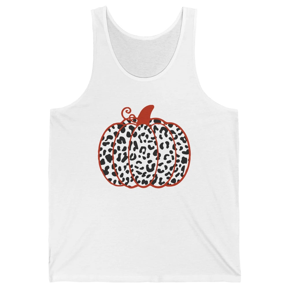 Pumpkin Leopard Fall Autumn Cheetah Pumpkin Thanksgiving Unisex Jersey Tank