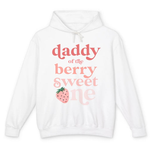 Daddy Of Berry Sweet One Cute Dad Aesthetic Strawberry Boho Unisex Lightweight Hoodie