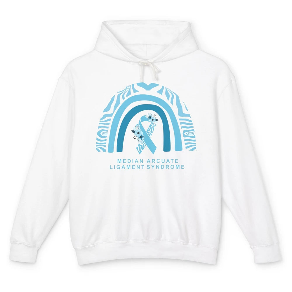 Median Arcuate Ligament Syndrome Awareness MALS Blue Rainbow Unisex Lightweight Hoodie