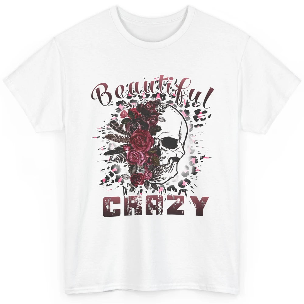 Floral Leopard Skull Beautiful Crazy Western Country Cowgirl Classic Unisex T-Shirt