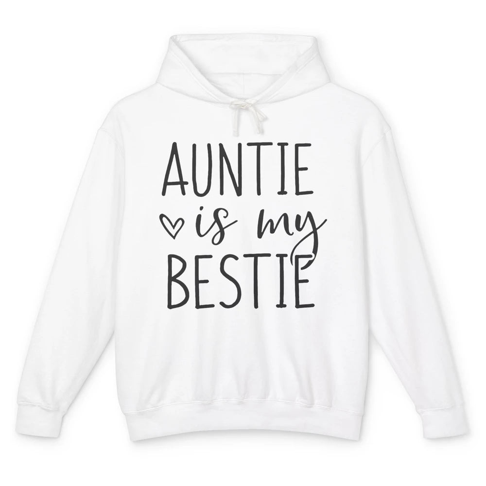 Auntie Is My Bestie New Auntie Pregnancy Nephew Niece Gift Unisex Lightweight Hoodie