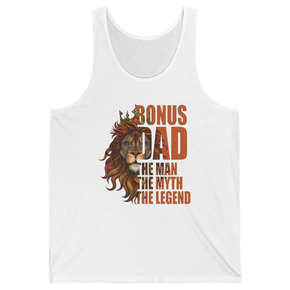 Vintage Lion Bonus Dad The Man The Myth The Legend Dad Gift Unisex Jersey Tank