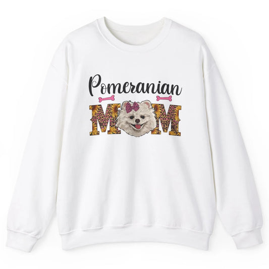 Sunflower Leopard Pomeranian Mom Western Pomeranian Dog Lady Unisex Crewneck Sweatshirt